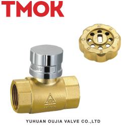 Brass magnetically controlled lockable handle ball valve