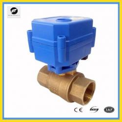 brass stainless steel 110v 2 way motorized ball valve with actuator