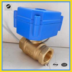 6v brass stainless steel Electric modulating ball Valve for saving water system